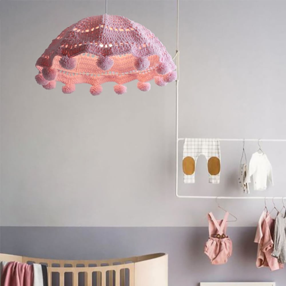 Creative Arts Knitting Wool and Metal 1-Light Pendant Light Warm Light Colour window image