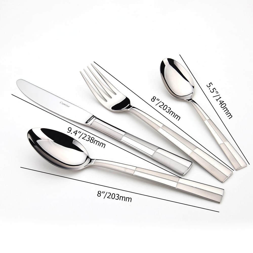 72 Pieces Stainless Steel Flatware Set Cutlery Set, Service for 18 window image