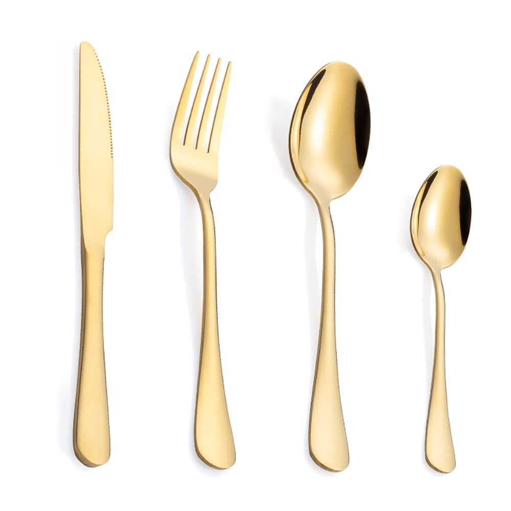 24 Pieces Stainless Steel Flatware Set with Wooden Box, Service for 6 window image