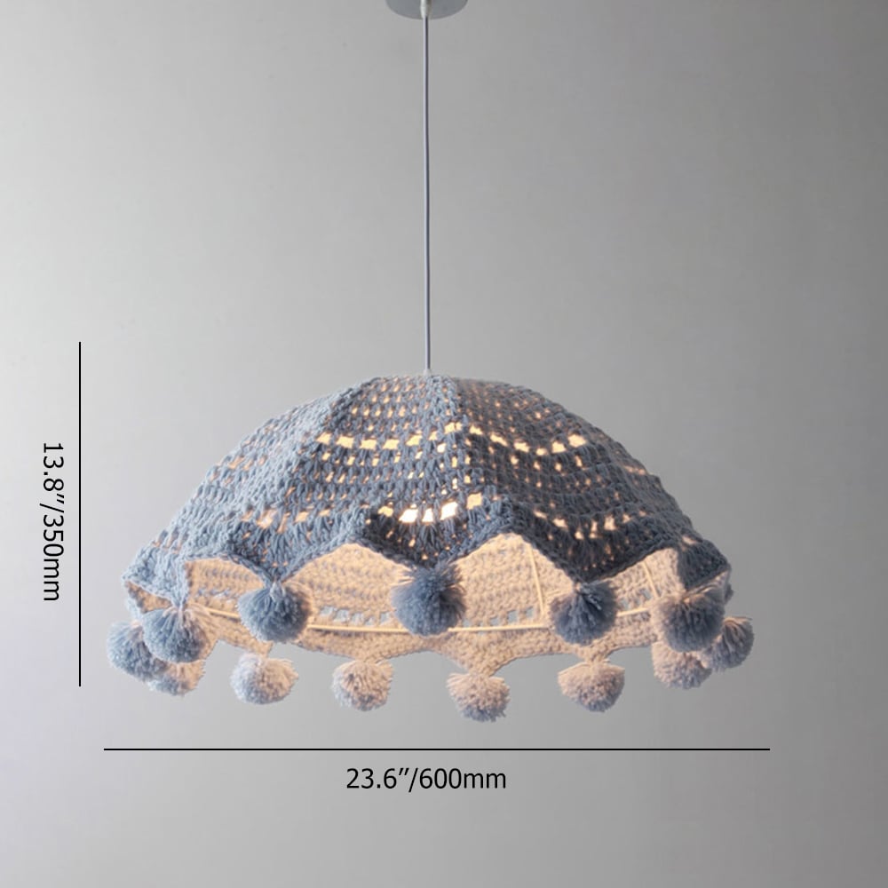 Creative Arts Knitting Laine et métal Suspension 1 lumière chaude image de fenêtre