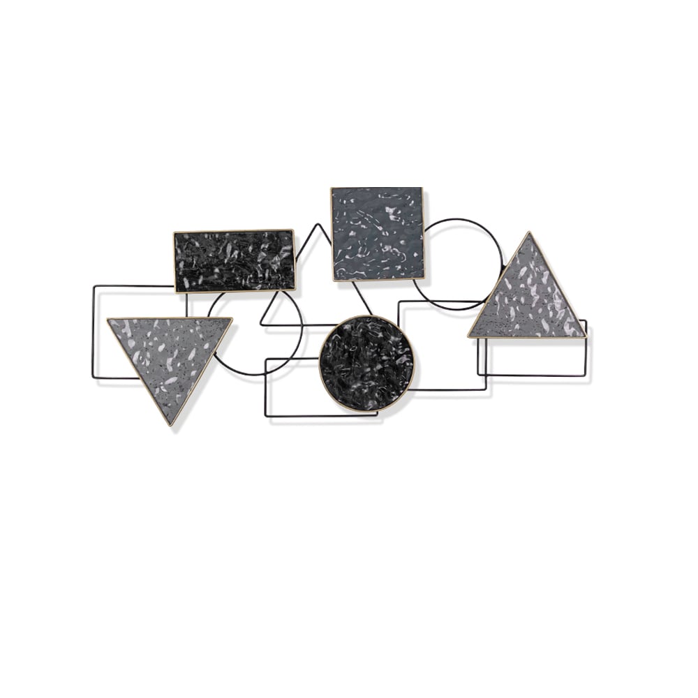 Modern Simple Geometric Patterns Metal Wall Decor Home Art window image