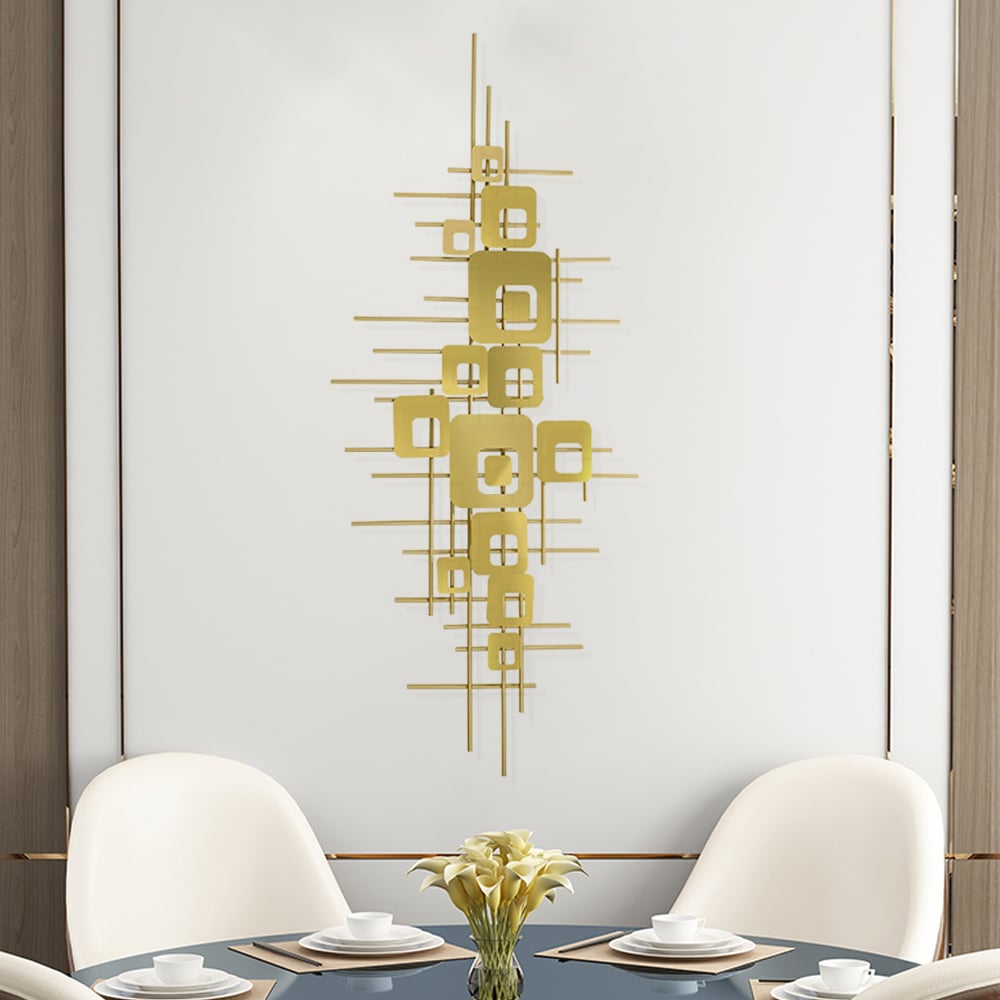 Nordic Luxury 3D Geometric Wall Decor Home Hollow-Out Wall Accent window image