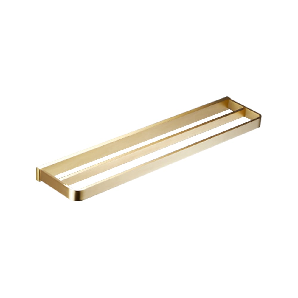 4 Pieces Bathroom Hardware Set Towel Rail and Toilet Brush with Holder in Gold window image