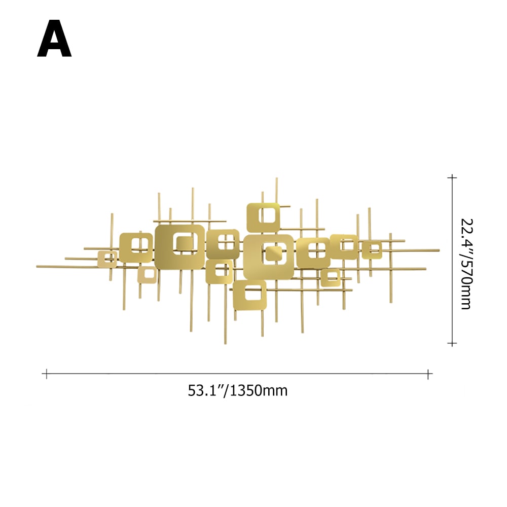 Nordic Luxury 3D Geometric Wall Decor Home Hollow-Out Wall Accent window image