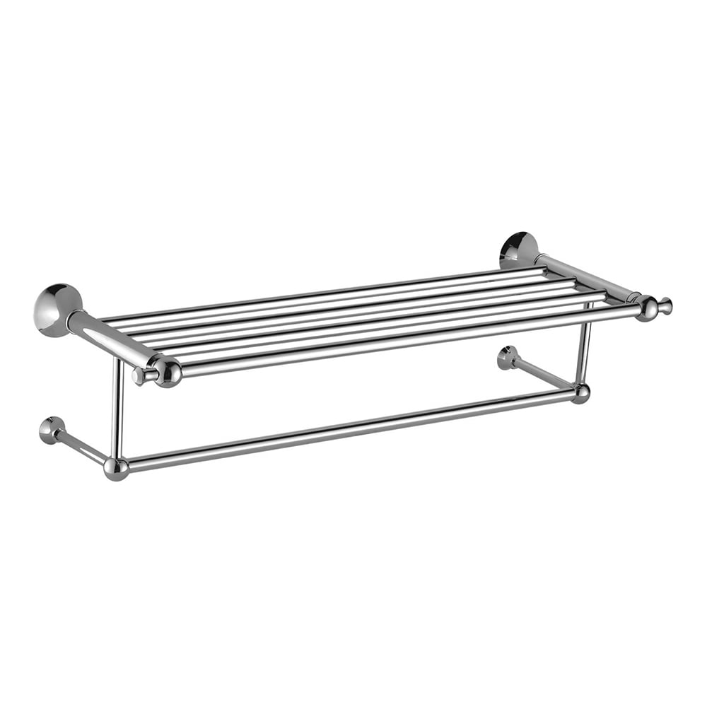 Juego de accesorios de baño de latón de 4 piezas toallero, toallero y jabón, color cromado Imagen de ventana