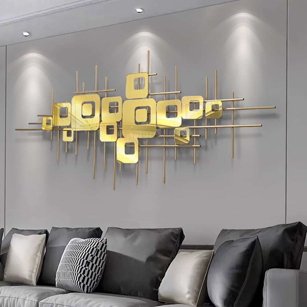 Nordic Luxury 3D Geometric Wall Decor Home Hollow-Out Wall Accent window image