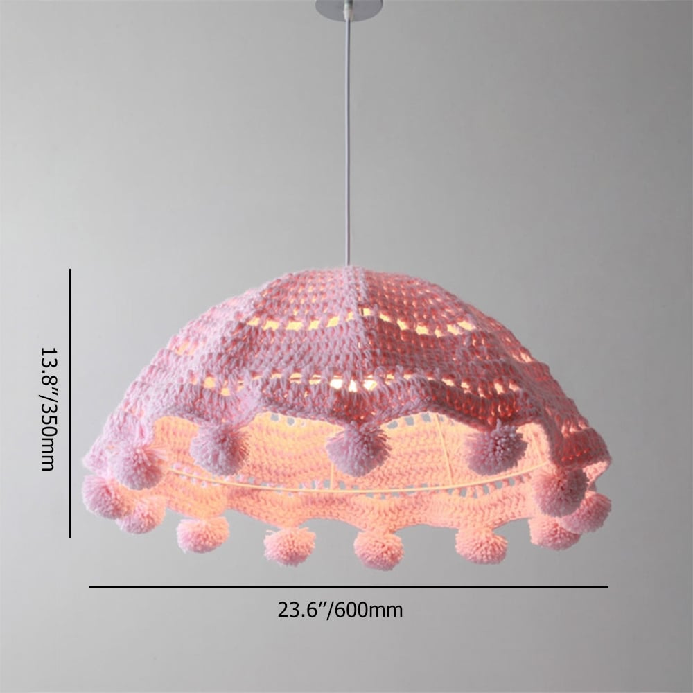 Creative Arts Knitting Wool and Metal 1-Light Pendant Light Warm Light Colour window image