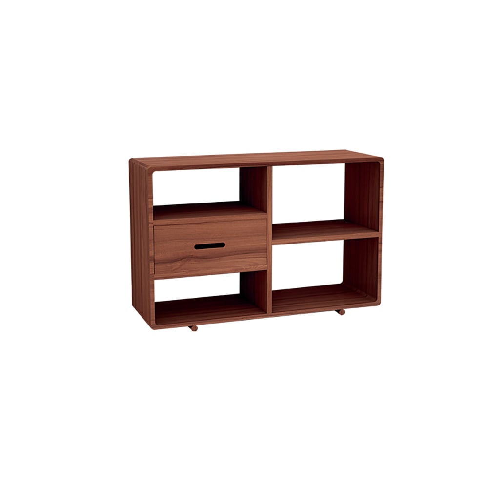 800mm Vintage Rectangular Wooded Console Table with 1-Drawer & Shelves window image