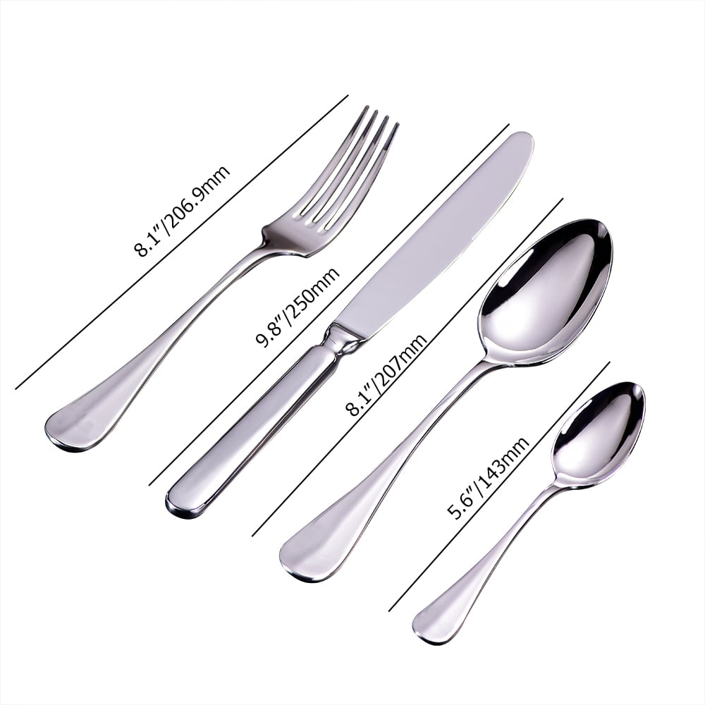 72 Pieces 18/10 Stainless Steel Flatware Set Cutlery Set, Service for 18 window image