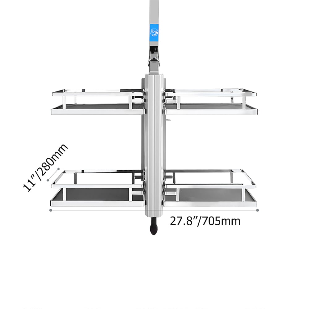 Liftable Bowl Seasoning Basket Double-layer Pull-Out Pantry window image