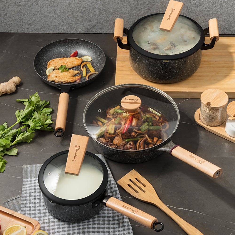 7 Pieces Aluminum Nonstick Cookware Set Pots and Pans Set window image