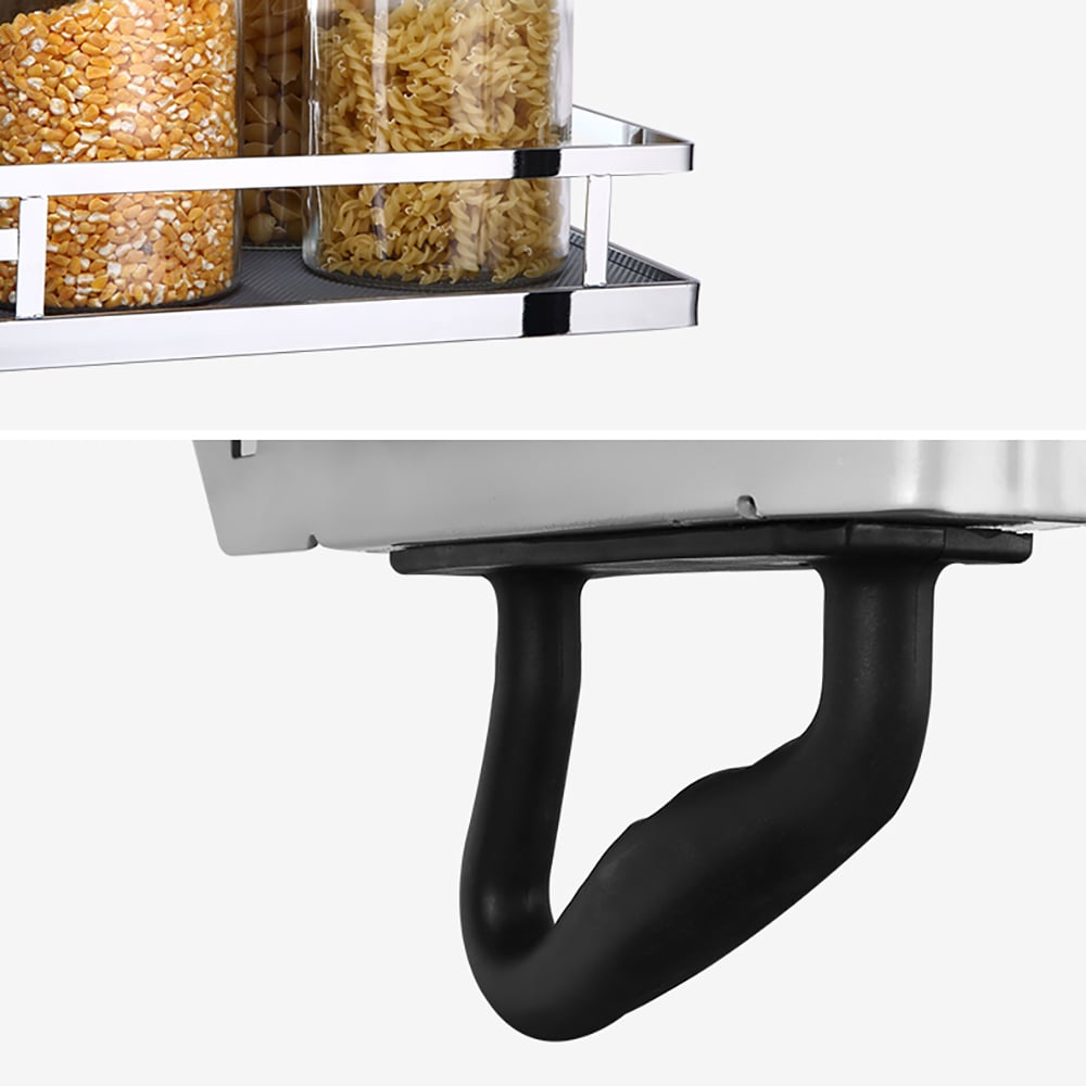 Liftable Bowl Seasoning Basket Double-layer Pull-Out Pantry window image