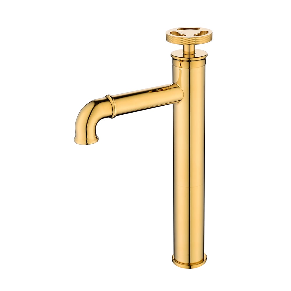 Ruth Industrial Pipe Single Lever Handle Bathroom Countertop Basin Tap Mono Solid Brass window image