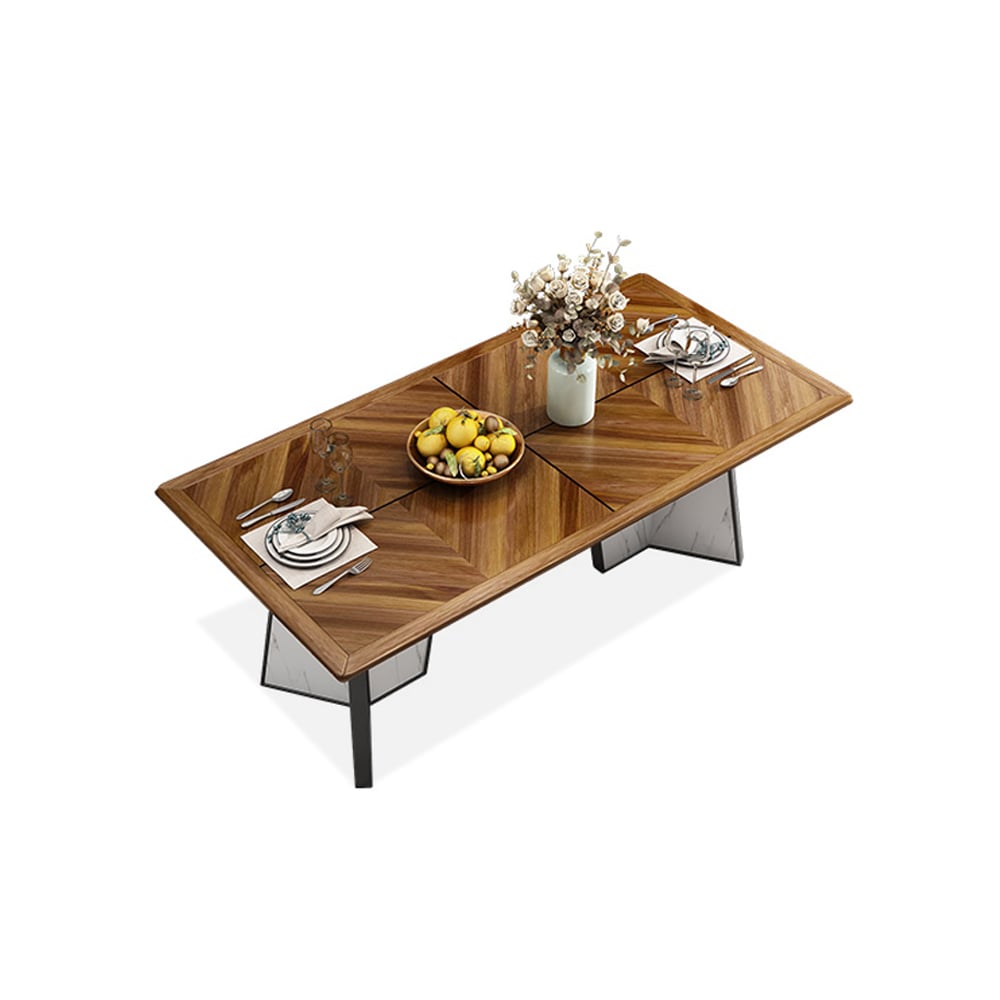 70.9" Rectangular Wood Dining Table Modern Table for 4~6 People window image