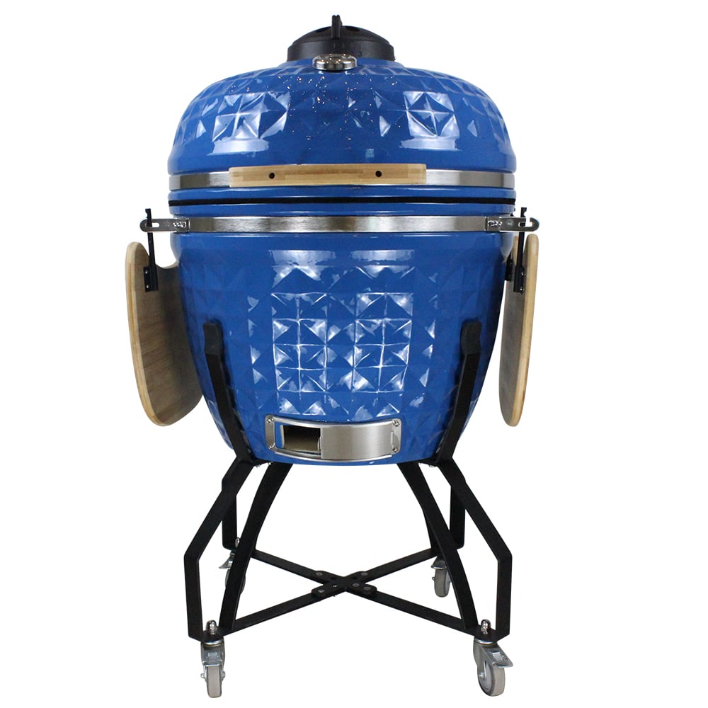 26" Multi-purpose Portable Ceramic Kamado Grill with Quadripod and Wheels window image