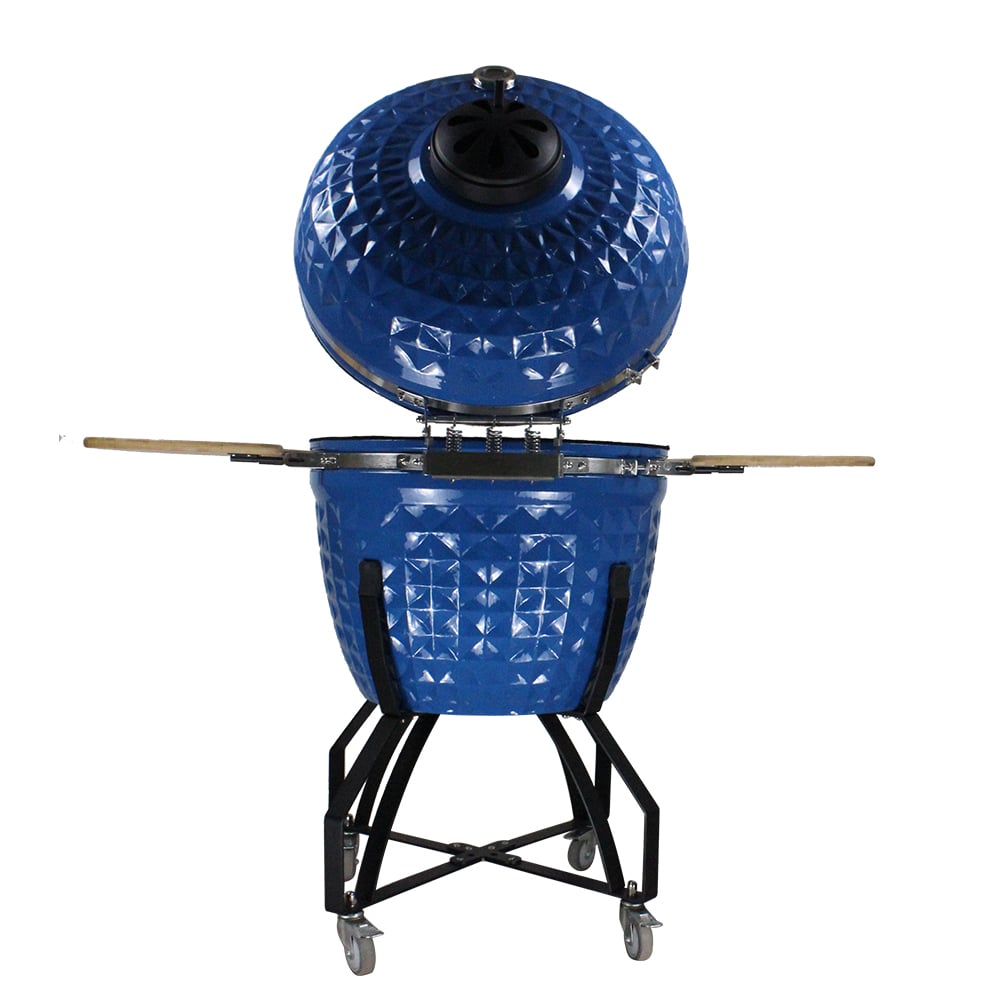 26" Multi-purpose Portable Ceramic Kamado Grill with Quadripod and Wheels window image