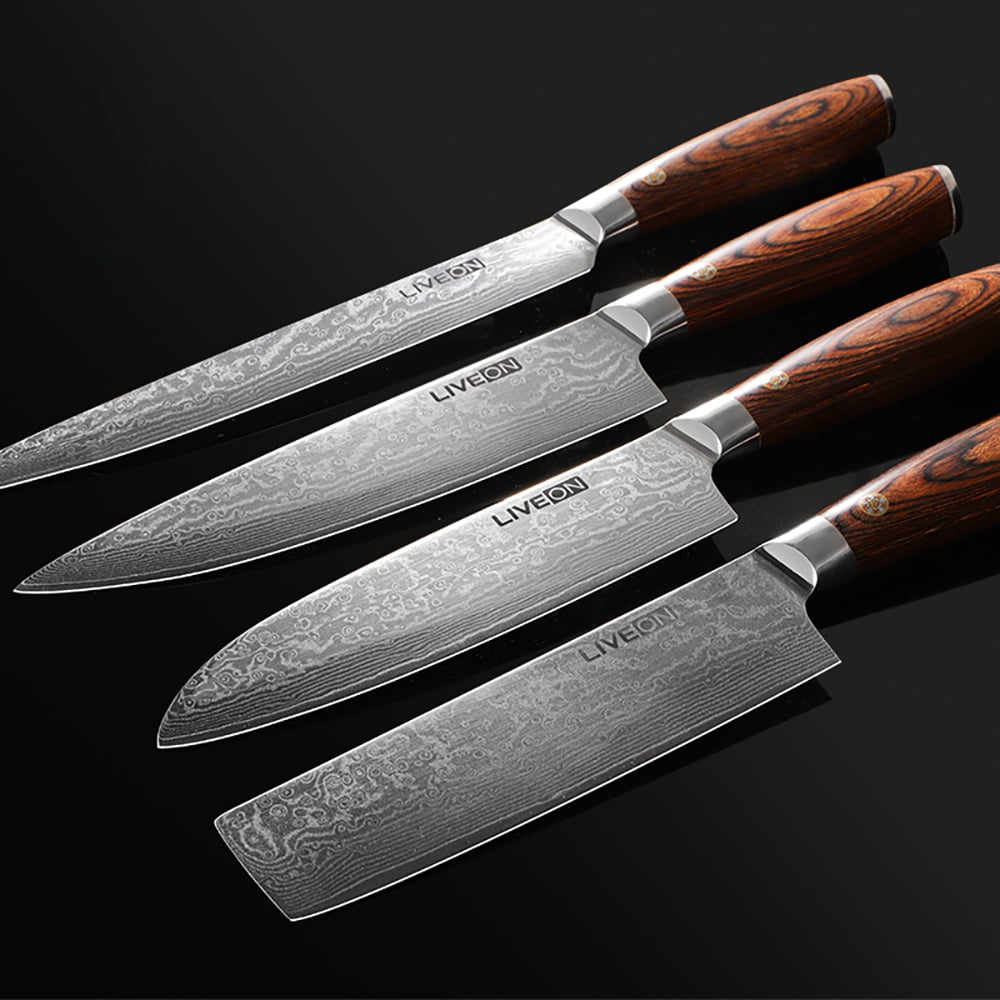 Ensemble de couteaux en acier Damas 13 pièces avec étui image de fenêtre