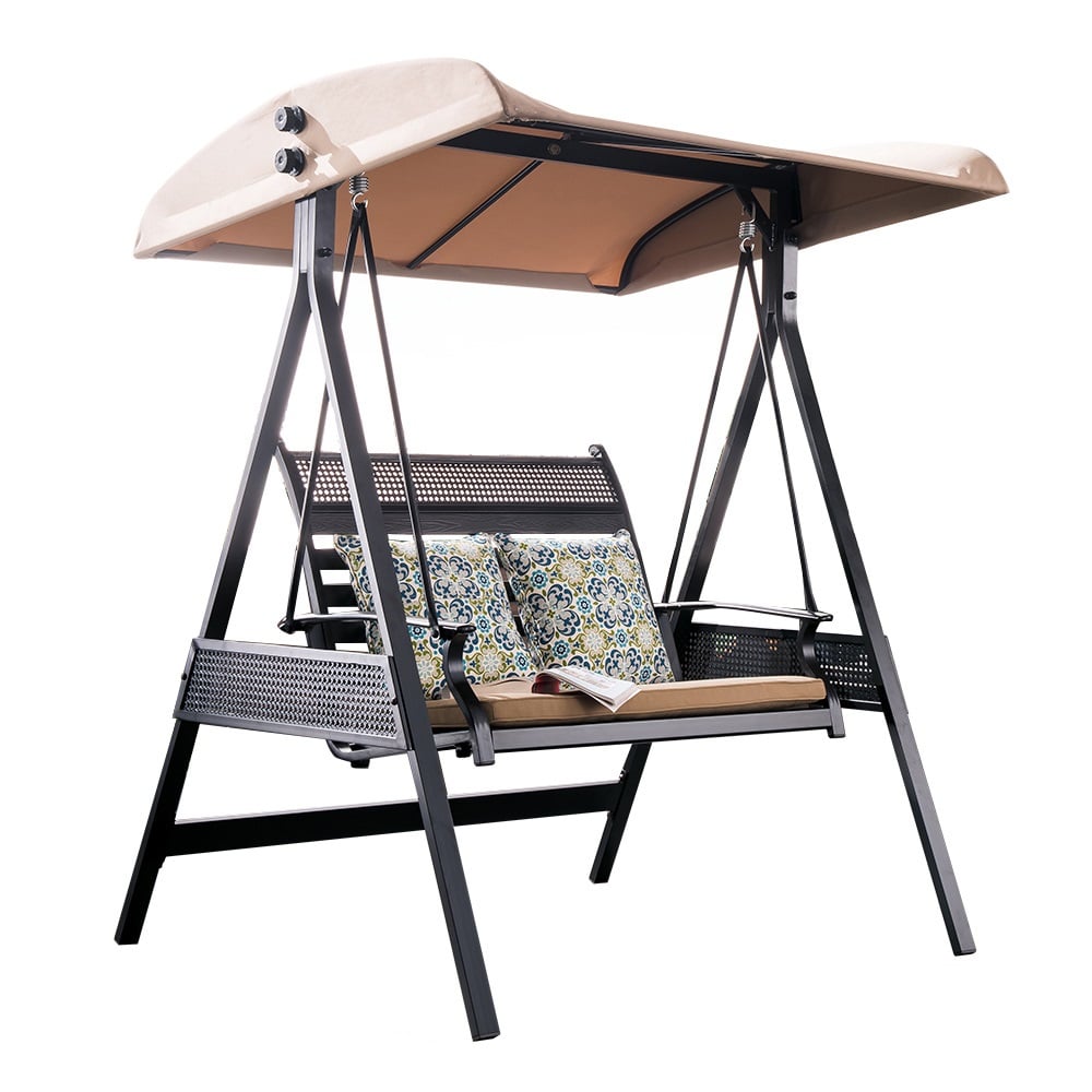 Aluminum Outdoor Hanging Chair Sofa with Awning window image