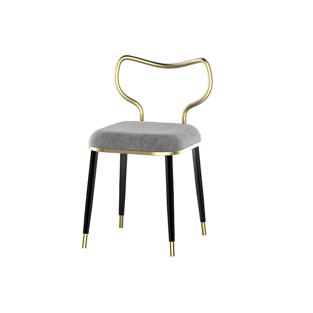 Modern Chair Cat Backrest Makeup Stool Gold Vanity Stool Creative Makeup Stool Grey window image