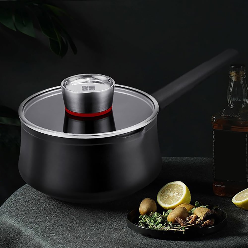 6 Pieces Nonstick Aluminum Cookware Set Antibacterial Cookware with Stay Cool Handle window image