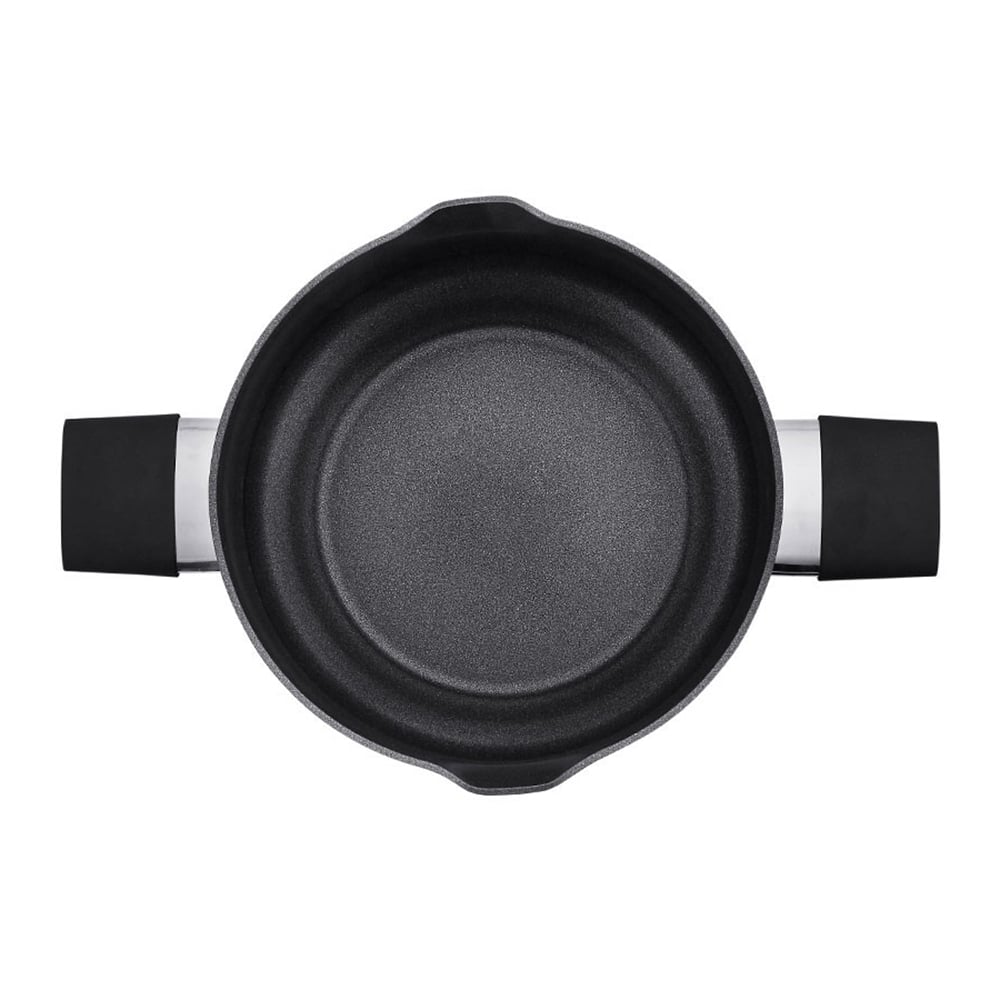 6 Pieces Nonstick Aluminum Cookware Set Antibacterial Cookware with Stay Cool Handle window image