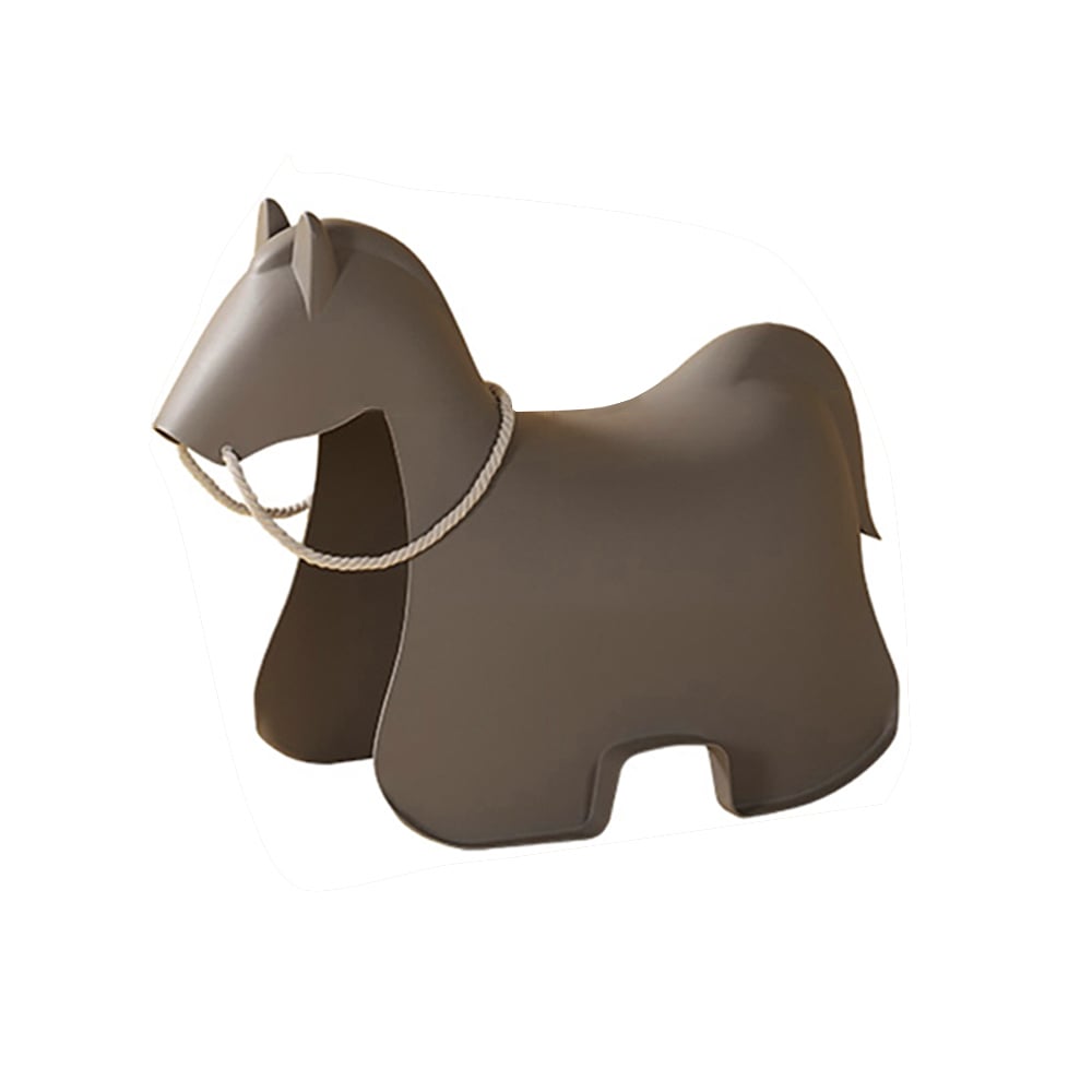 Plastic Brown Kids Chair Pony Style Animal Design window image