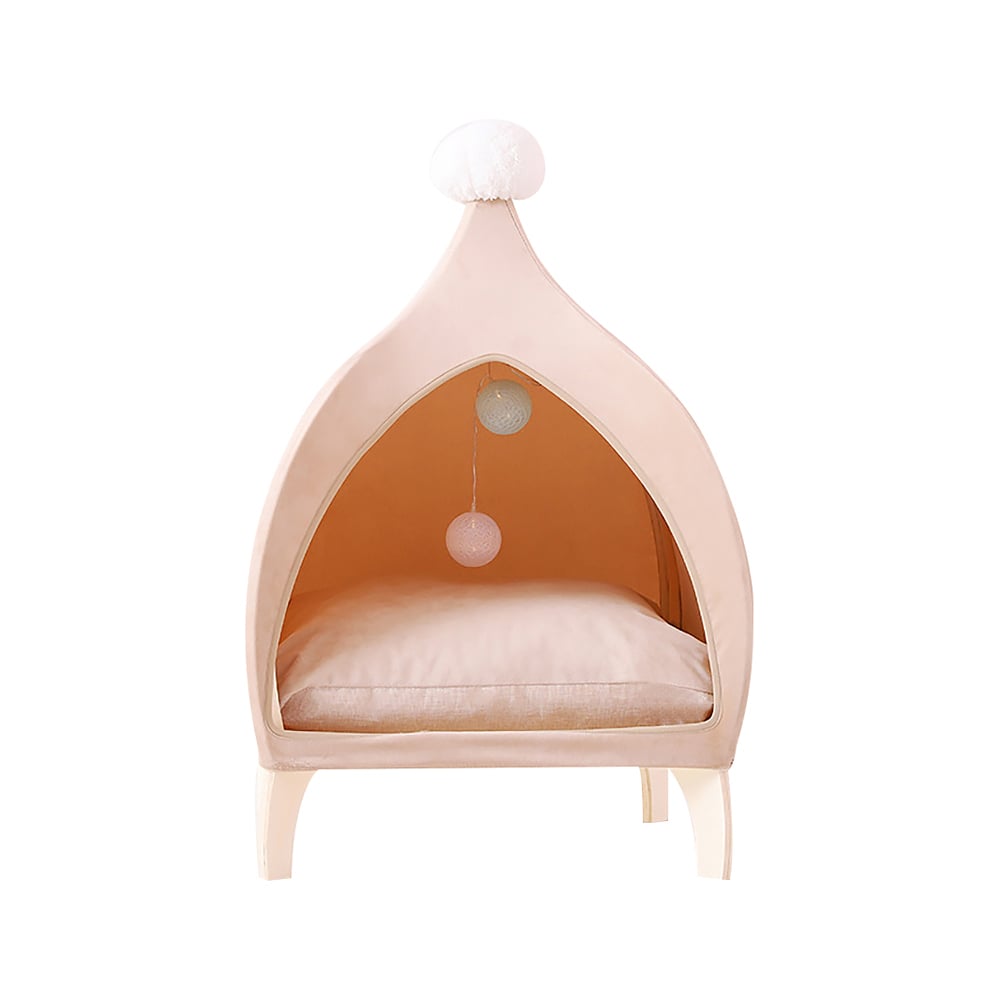 Petit lit de tente pour chat recouvert de velours 350 mm avec coussin rembourré image de fenêtre