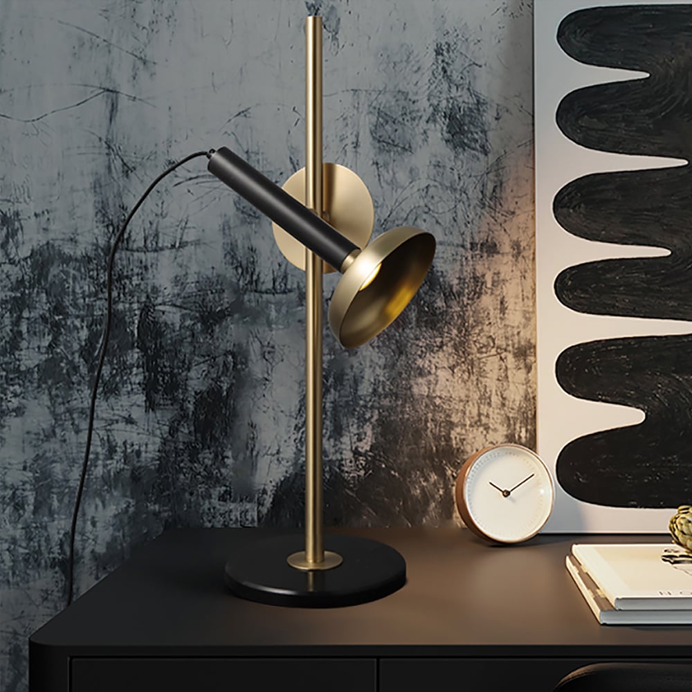 Postmodern Flashlight Shape Rotatable 350° Table Lamp Push-Button Switch window image