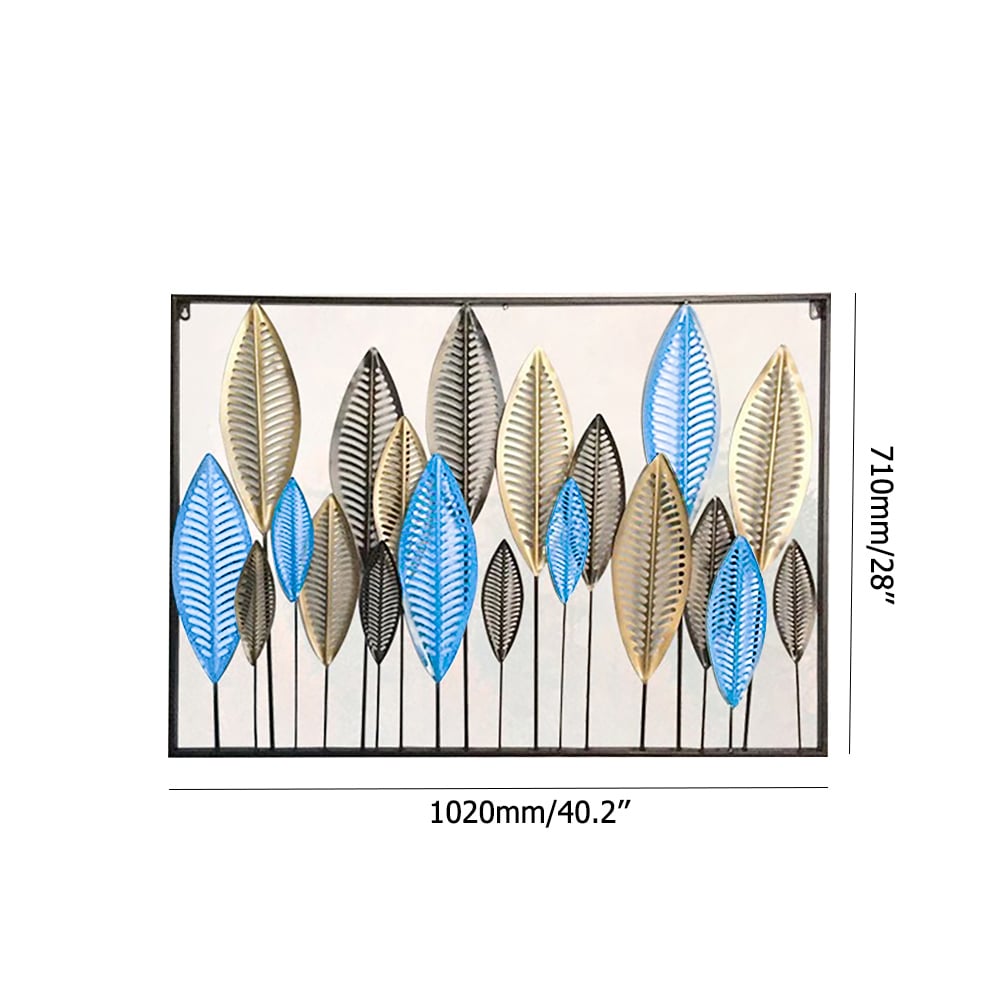 Metal Leaves Vintage Home Wall Decor 40.2"W x 28"H window image