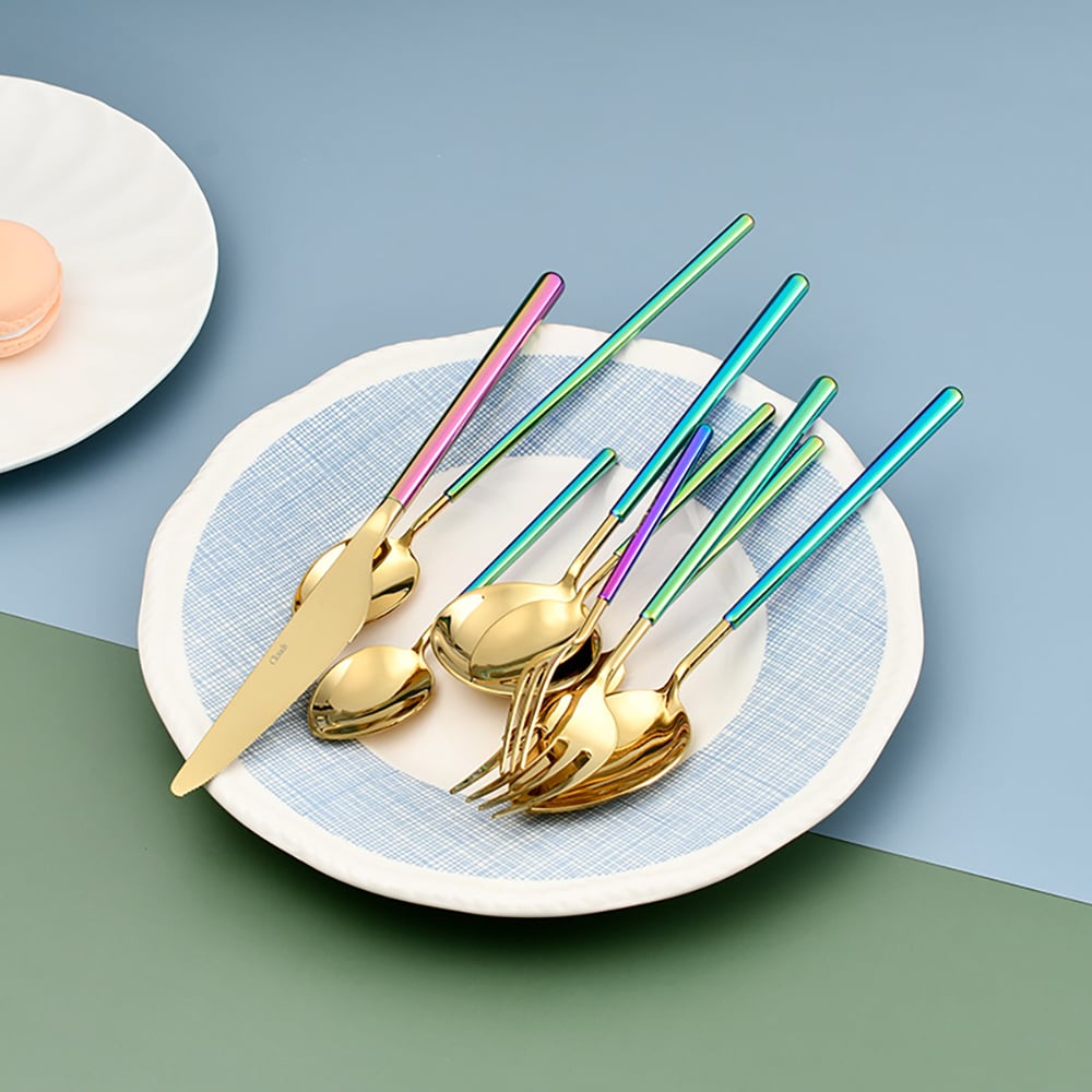 16 Pieces Stainless Steel Flatware Set Teaspoons Included, Service for 4 window image