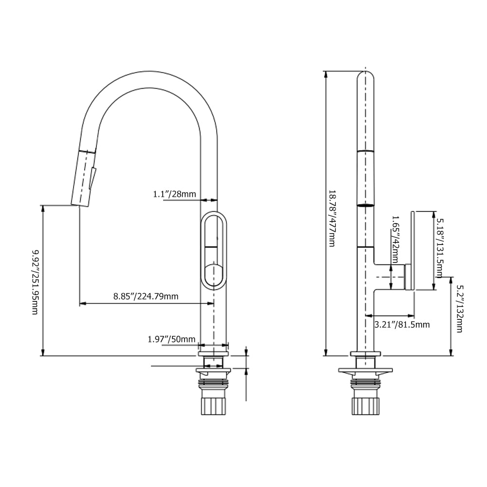 Single Hollow Out Lever Sensor Kitchen Tap Pull-Out Spout window image