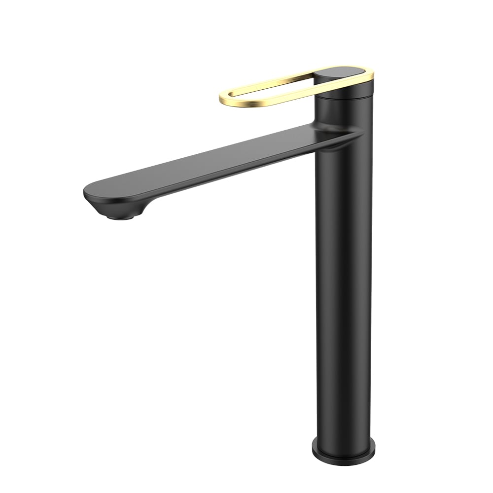 Robinet de comptoir de salle de bain à levier creux unique en laiton massif image de fenêtre