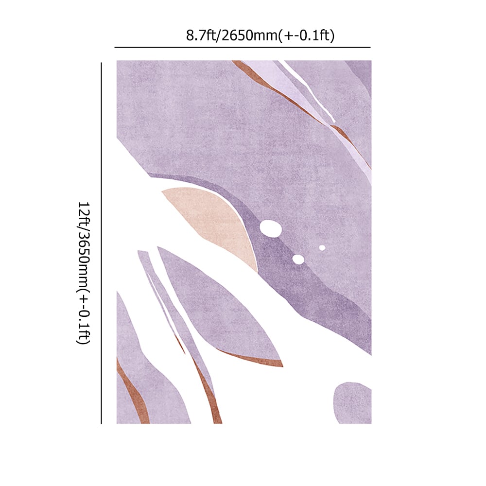 5' x 8' Multipurpose Rectangular Contemporary Purple Area Rug