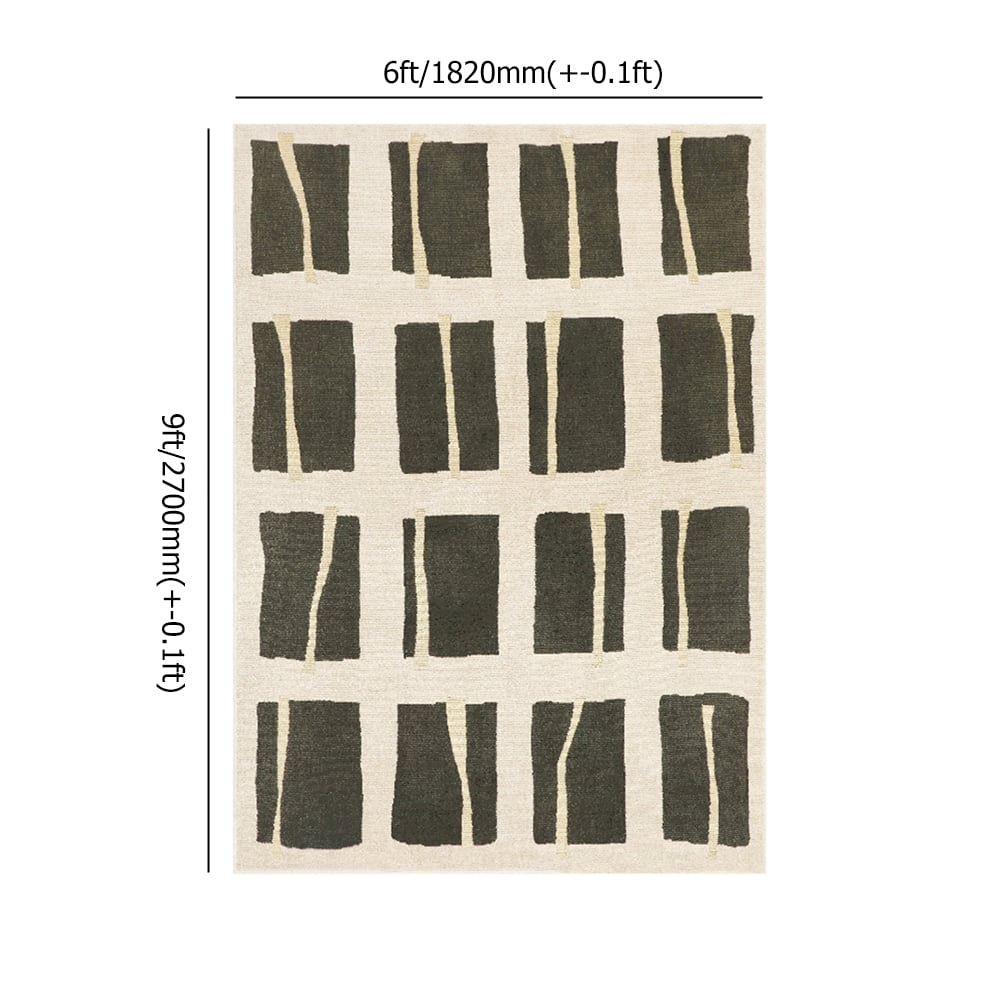 1820mm x 2700mm Rectangular Contemporary Multipurpose Green Area Rug window image