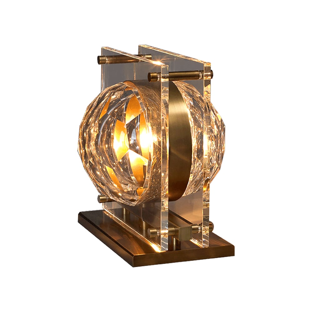 Postmoderne geometrische kristallen tafellamp 1-licht met aan/uit-schakelaar Vensterafbeelding