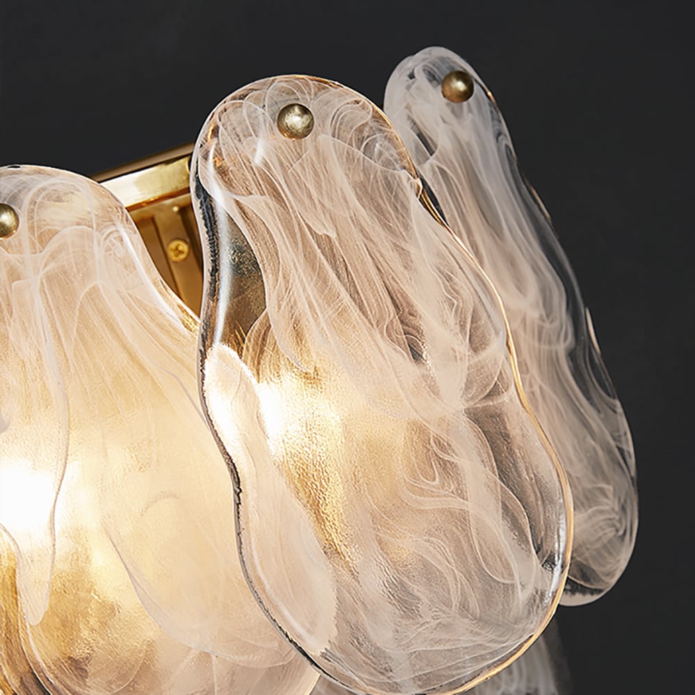 Applique murale intérieure créative en verre 2 lumières moderne image de fenêtre