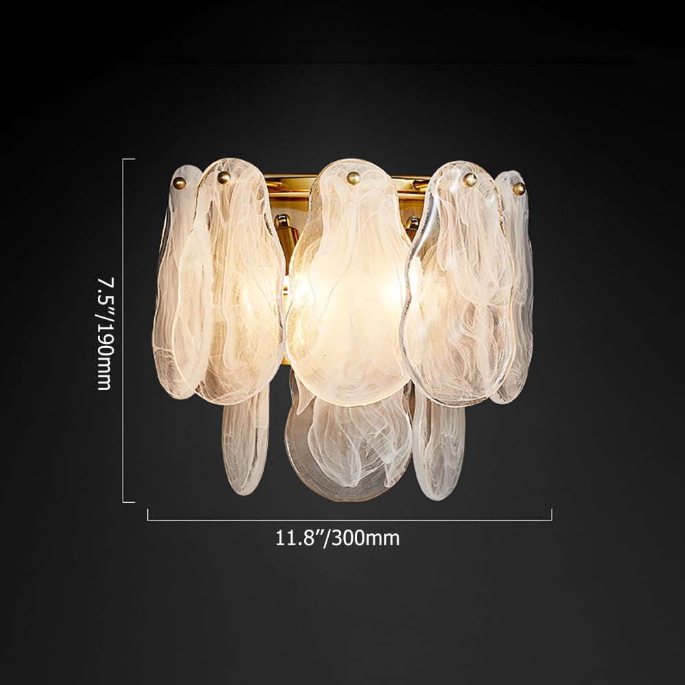 Applique murale intérieure créative en verre 2 lumières moderne image de fenêtre