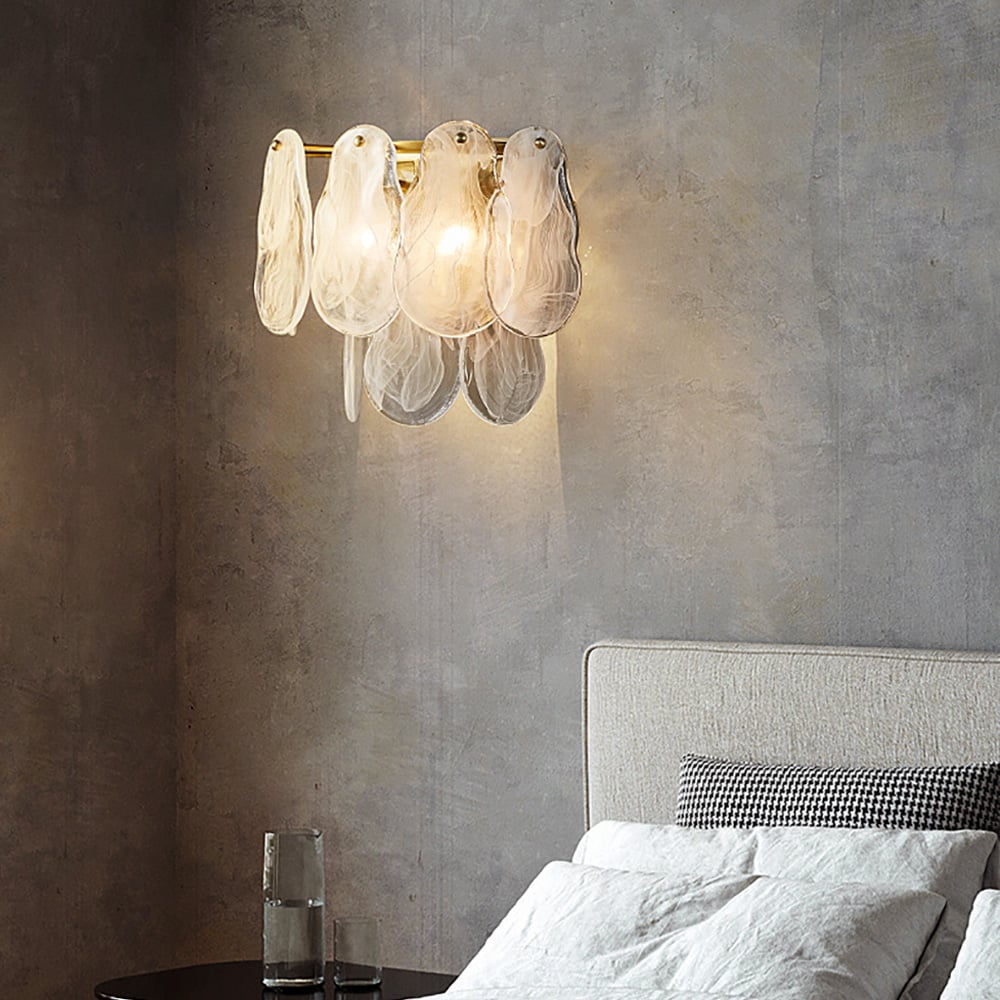 Applique murale intérieure créative en verre 2 lumières moderne image de fenêtre