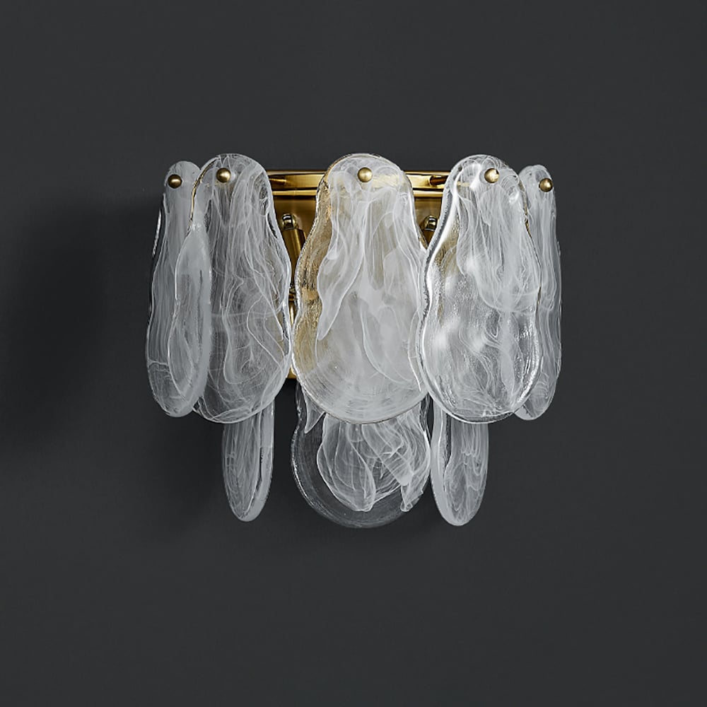 Applique murale intérieure créative en verre 2 lumières moderne image de fenêtre