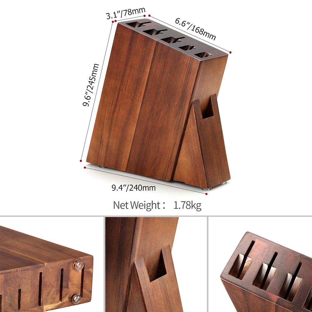 7 Pieces 67 Layers Damascus Knife Block Set with Knife Block and Scissor