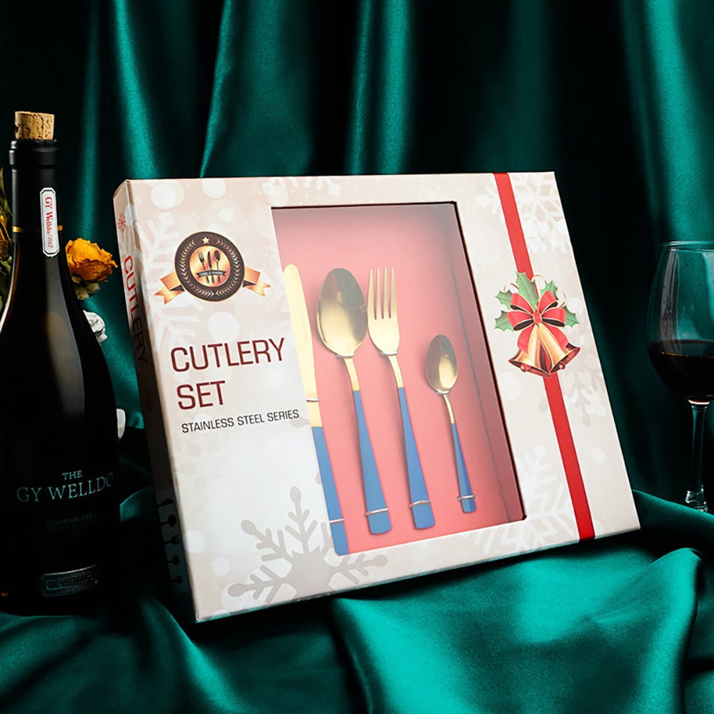 24 Pieces Stainless Steel Flatware Set with Gift Box, Service for 6 window image