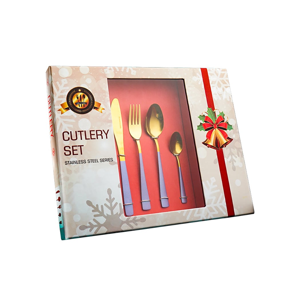 24 Pieces Stainless Steel Flatware Set with Gift Box, Service for 6 window image