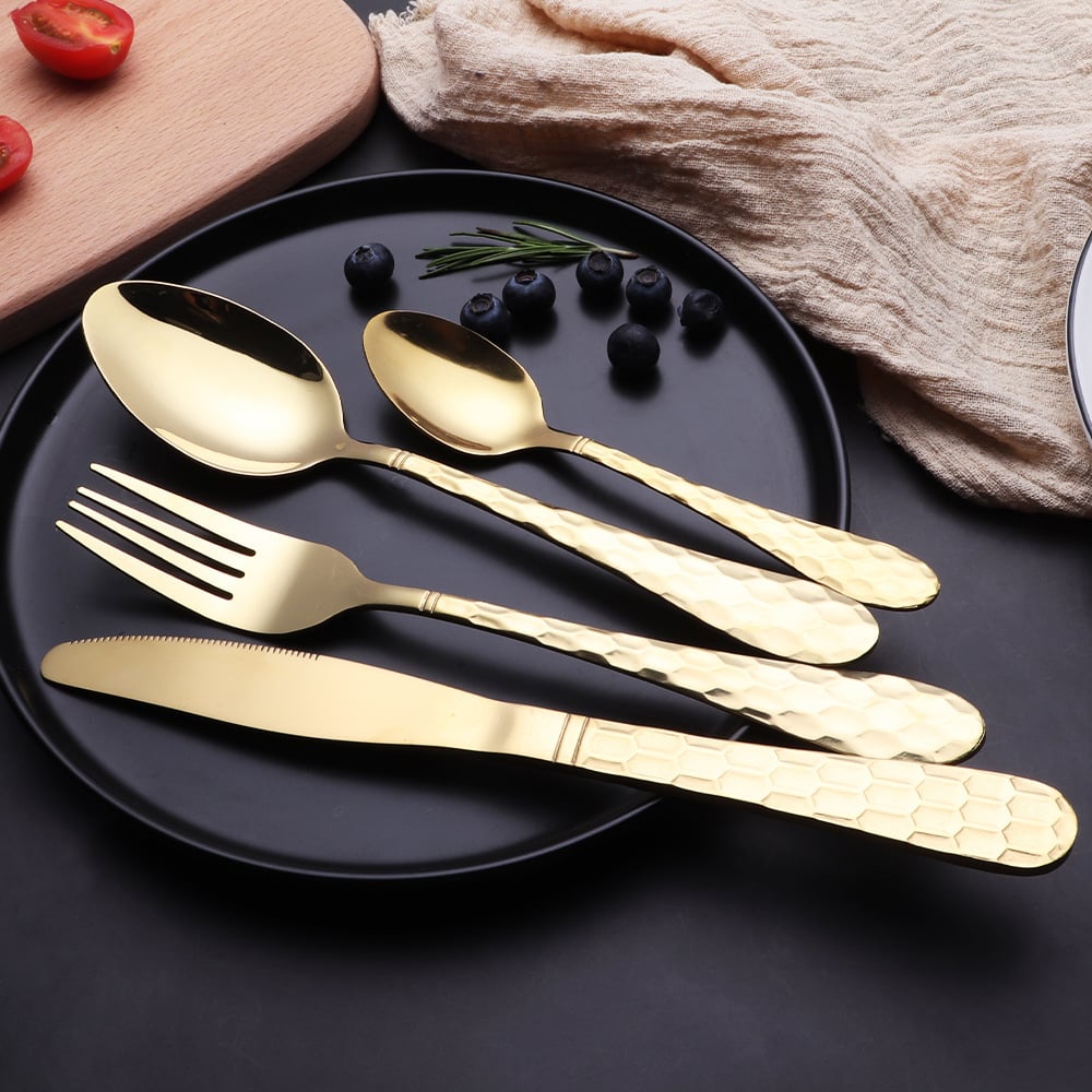 60 Pieces Stainless Steel Flatware Set Tableware Set, Service for 15 window image