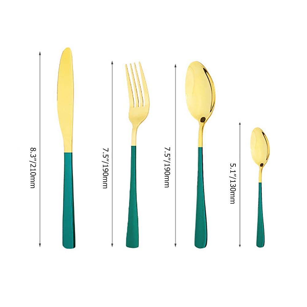 24 Pieces Stainless Steel Flatware Set with Gift Box, Service for 6 window image