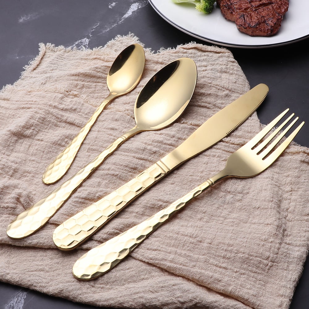 60 Pieces Stainless Steel Flatware Set Tableware Set, Service for 15 window image