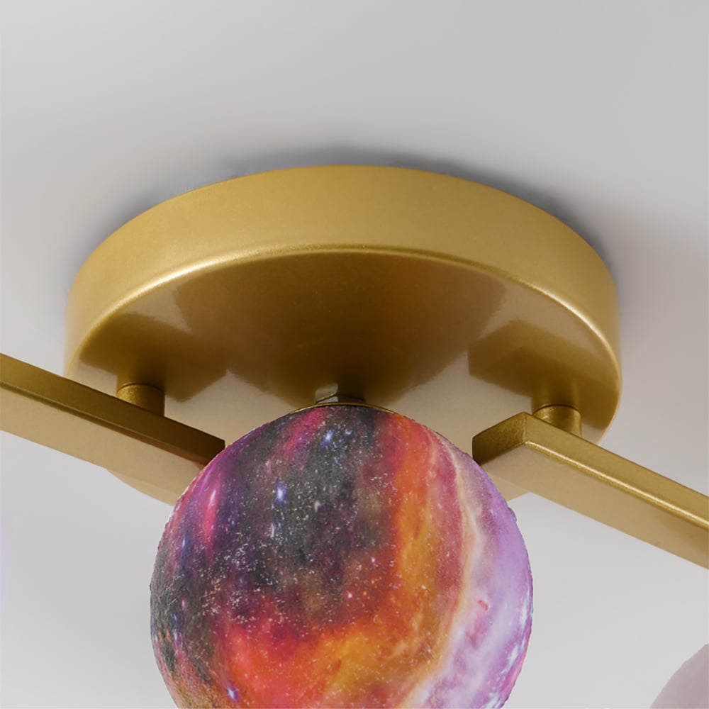 Illuminazione da incasso moderna e minimalista a 3 luci con paralume lunare 3D Immagine della finestra