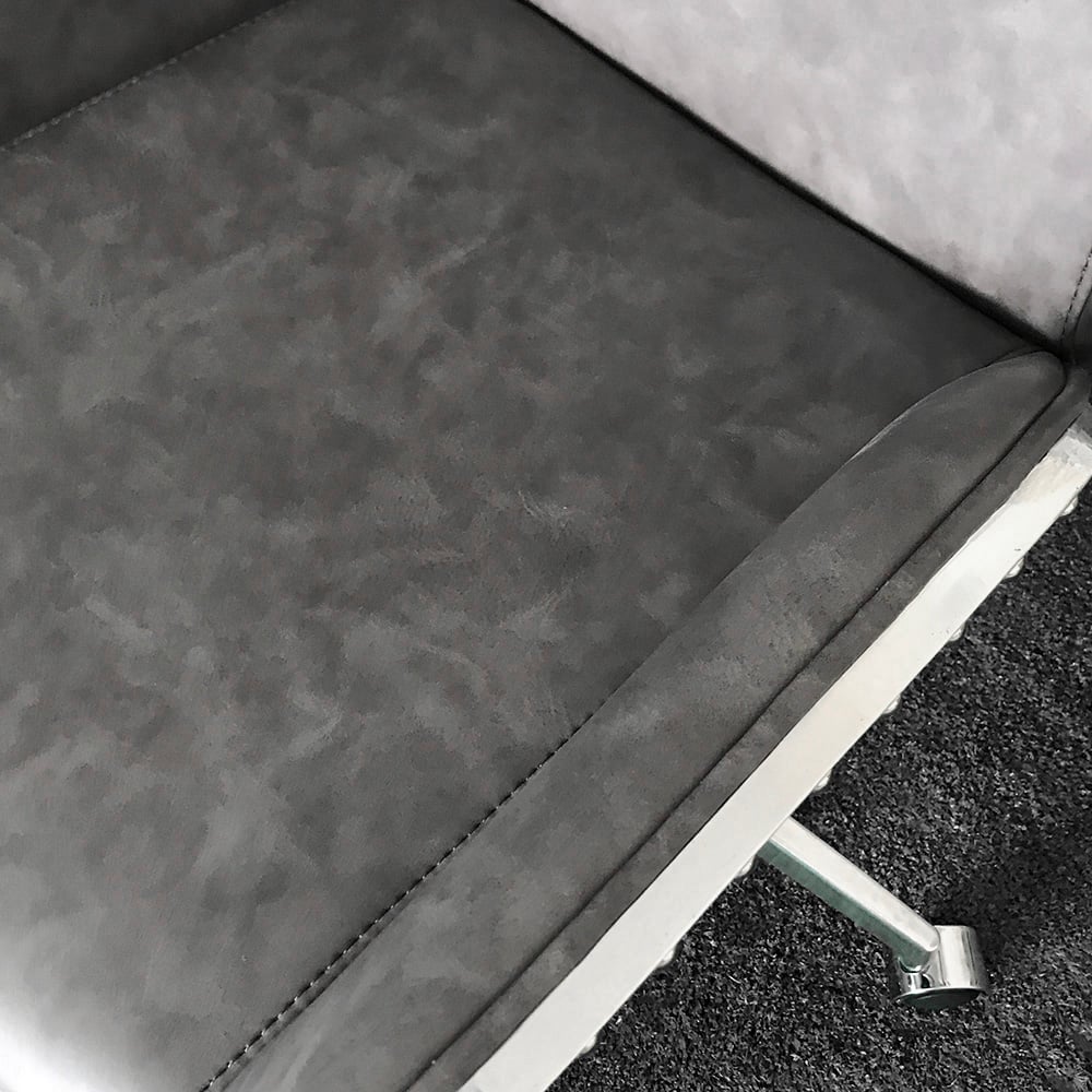 Leath-Aire Executive Chair Upholstered Office Chair with Aluminum Veneer window image