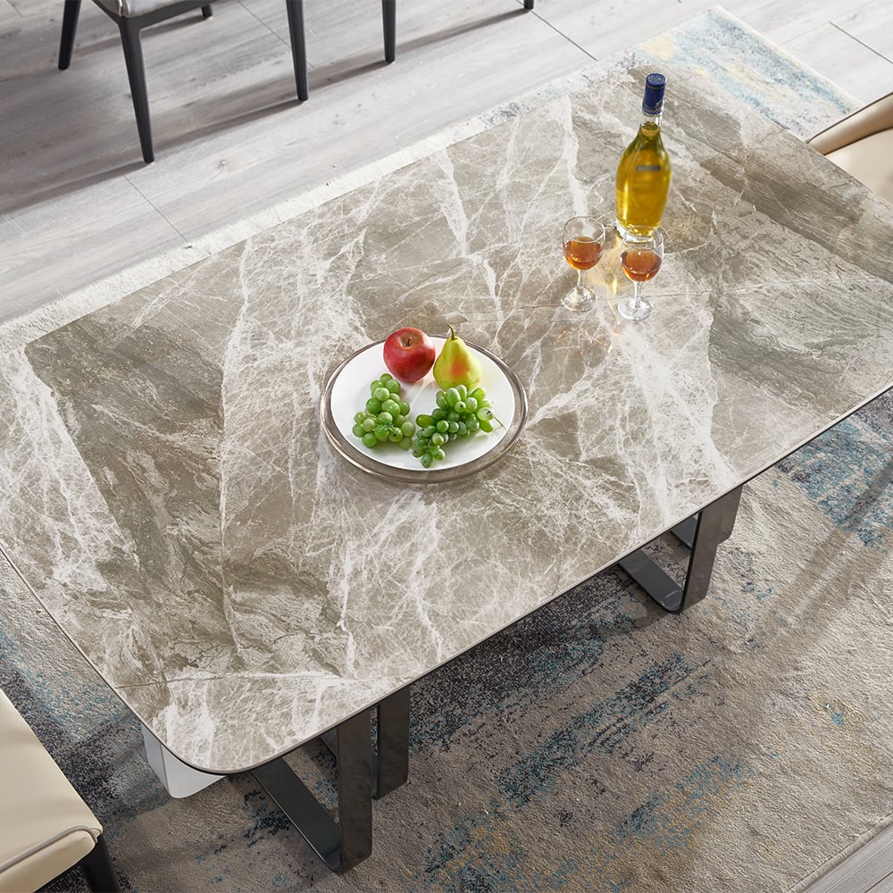 63" Modern Rectangular Sintered Stone Top Dining Table Table Only window image