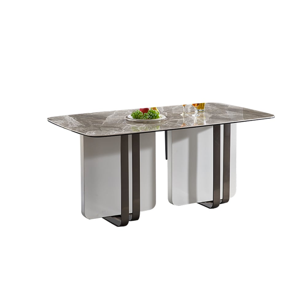 63" Modern Rectangular Sintered Stone Top Dining Table Table Only window image