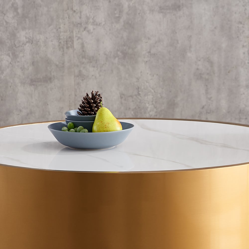 Modern Sintered Stone Nesting Coffee Table with Stainless Steel Base window image